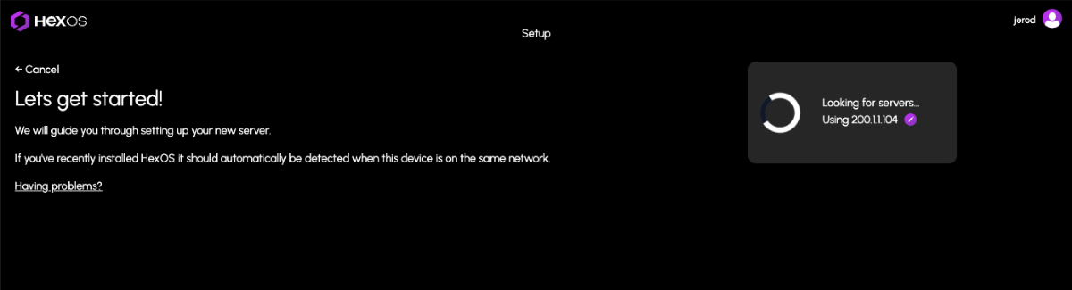 Manual IP Entry Interface